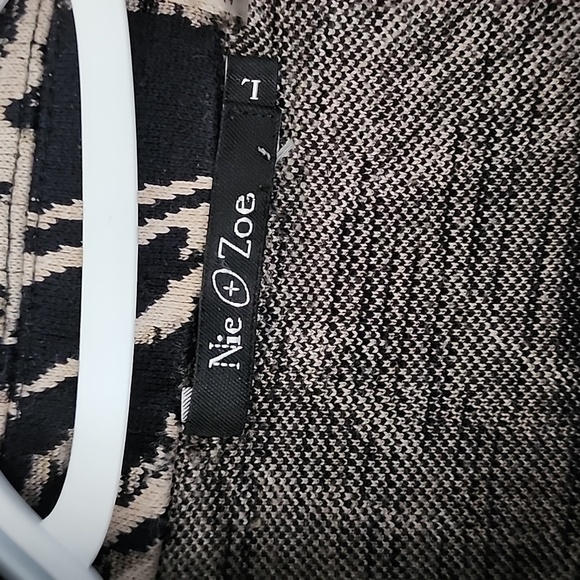 NIC + Zoe Abstract black cream blazer jacket large - Picture 5 of 7